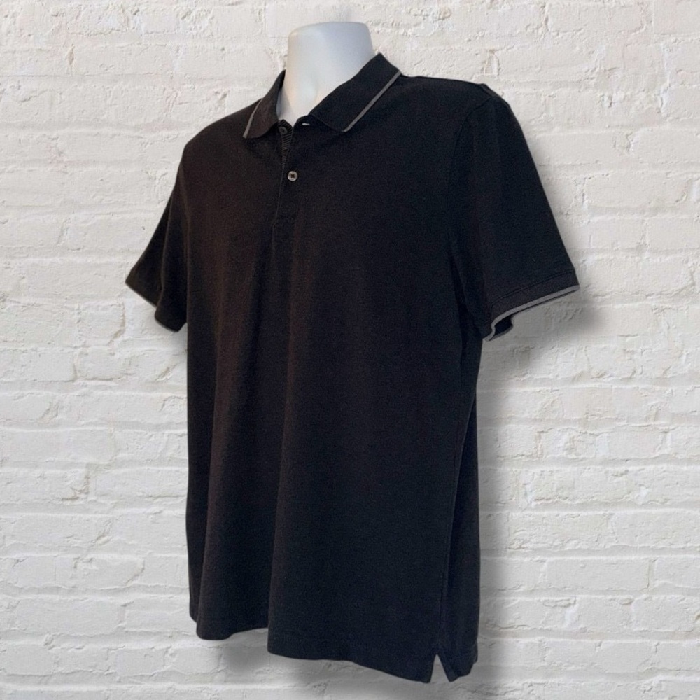 Banana Republic Charcoal Gray Luxe Touch Polo Shirt Men’s Large - Picture 4 of 8